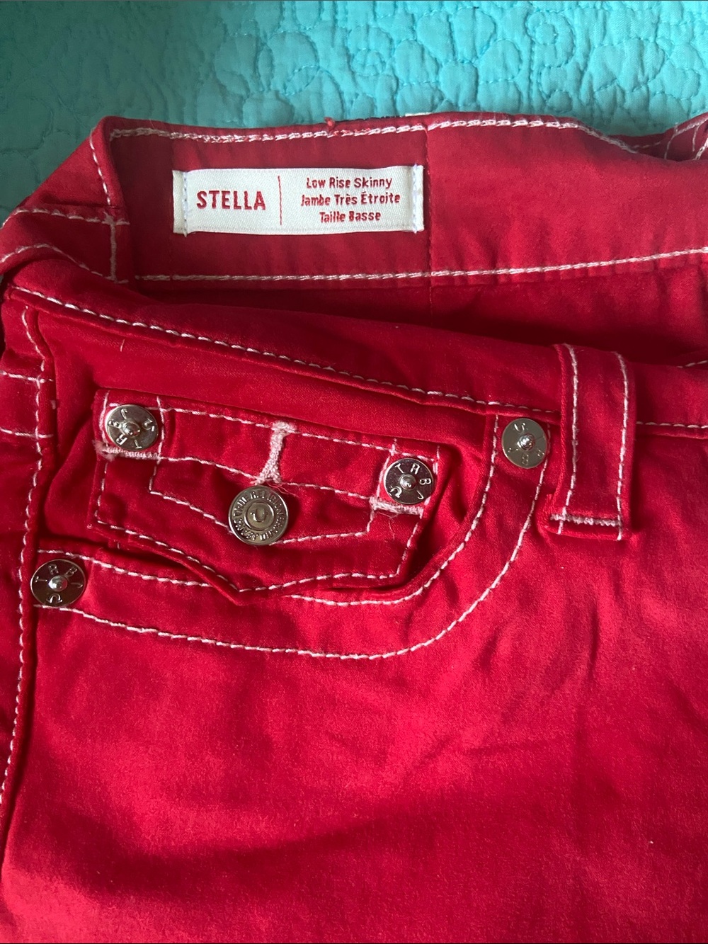 True Religion Red Stella Skinny Jeans - Picture 6 of 7